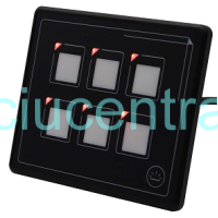 6-ių jungiklių liečiamas skydelis 6-ių jungiklių liečiamas skydelis